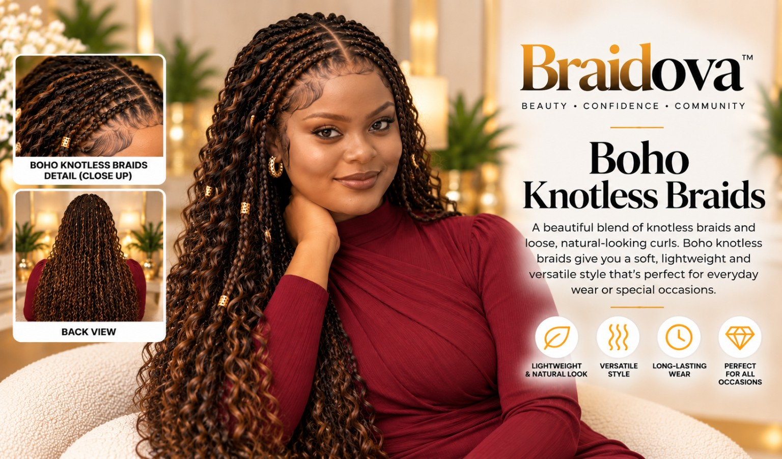 Braidova Boho Braids hairstyle