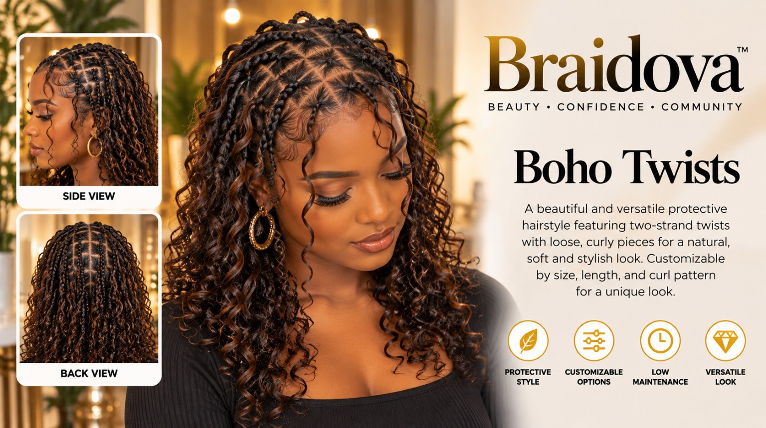 Boho Twists - Braidova visual reference
