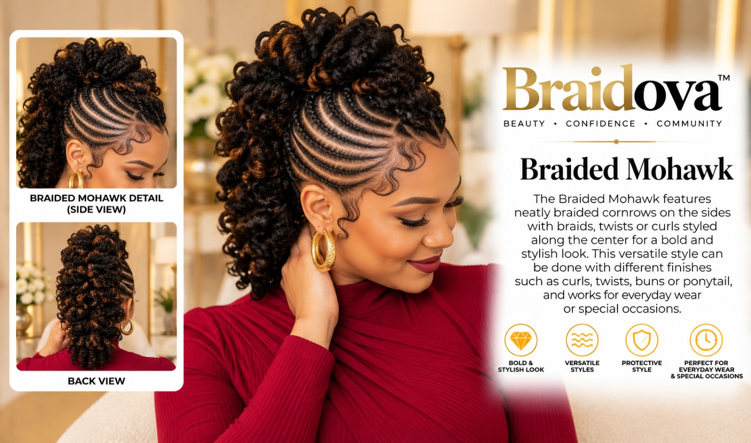 Braided Mohawk - Braidova visual reference