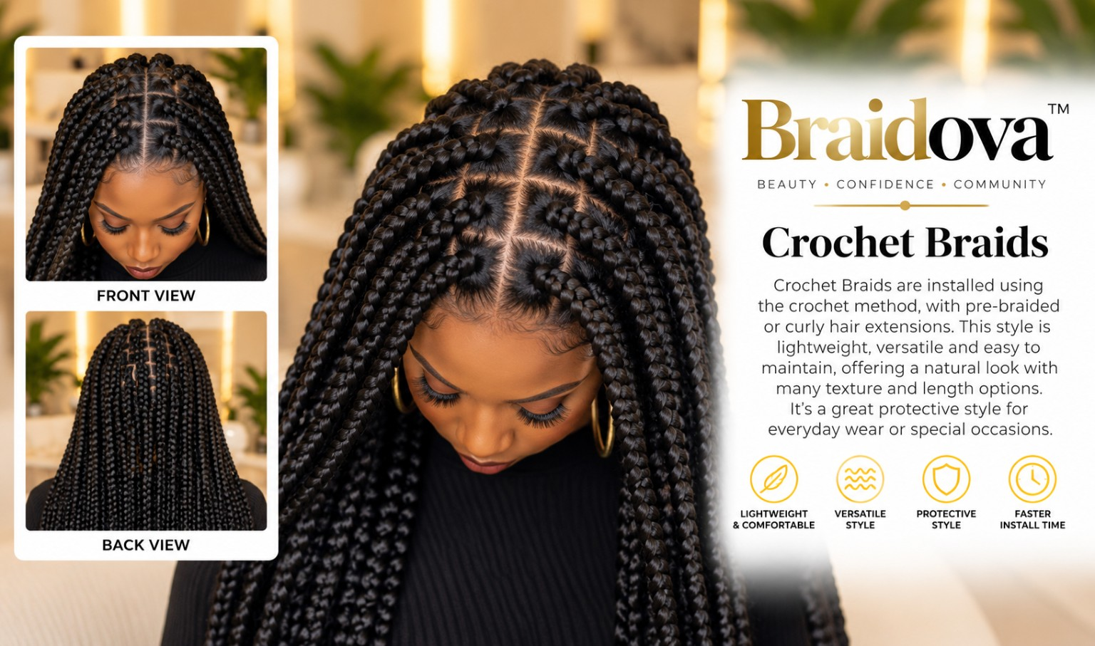 Crochet Braids - Braidova visual reference