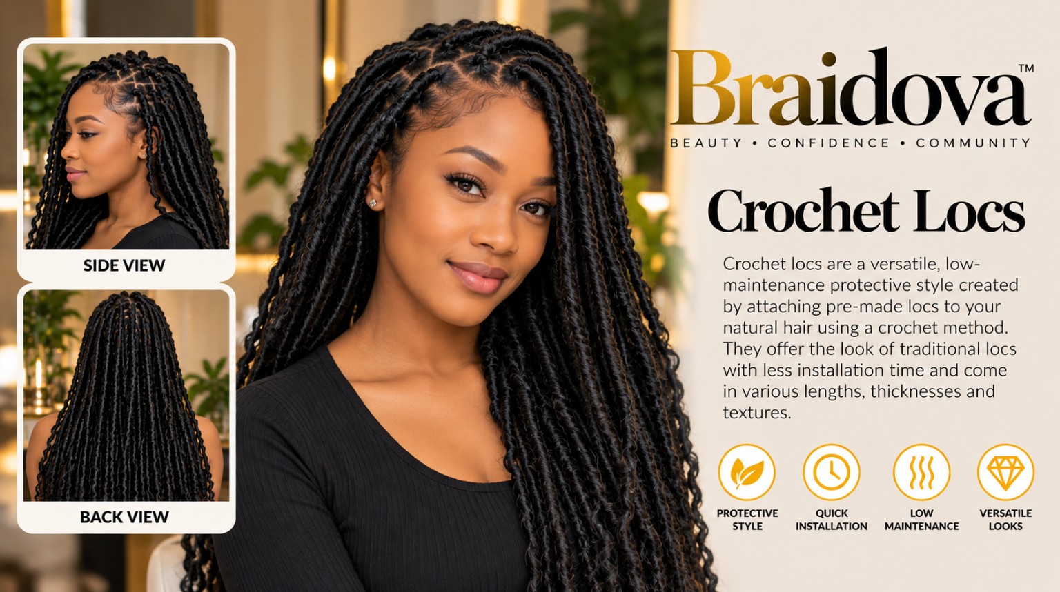 Crochet Locs - Braidova visual reference