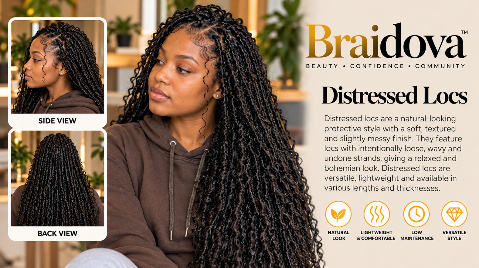 Distressed Locs - Braidova visual reference