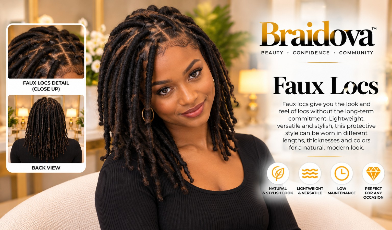 Faux Locs - Braidova visual reference
