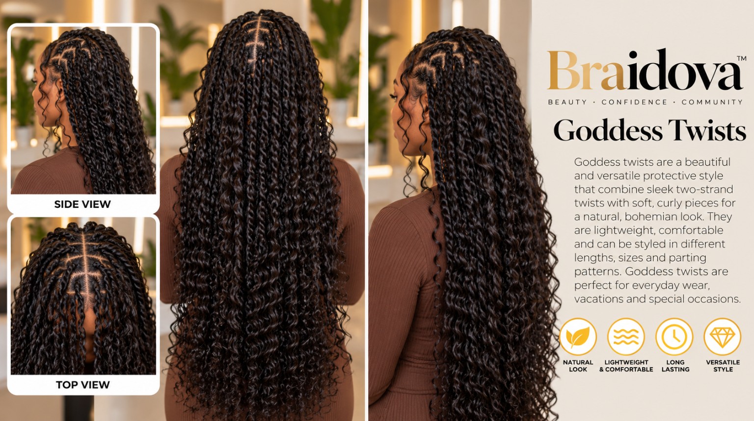 Goddess Twists - Braidova visual reference