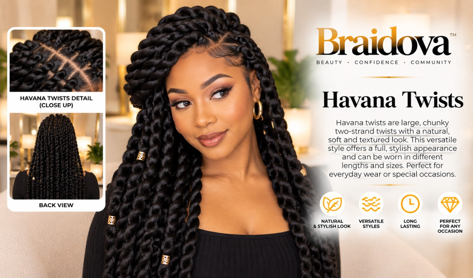 Havana Twists - Braidova visual reference