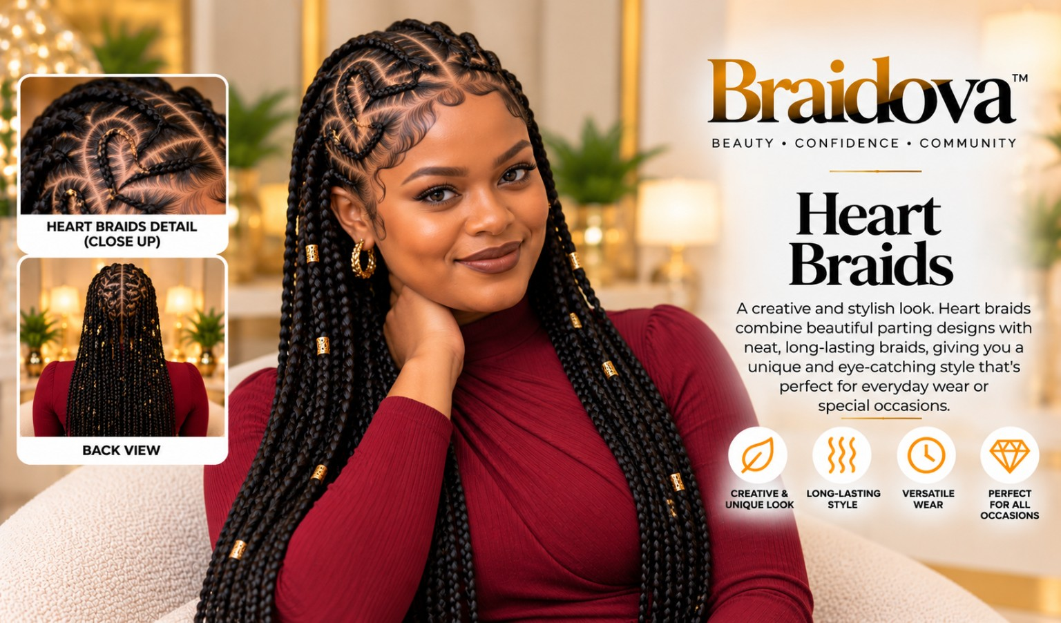 Heart Braids - Braidova visual reference
