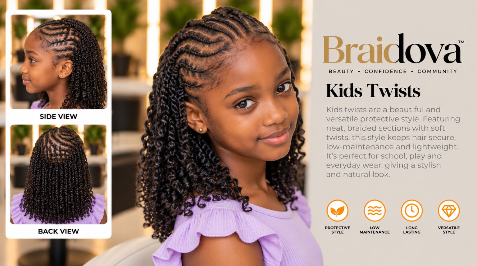 Kids Twists - Braidova visual reference