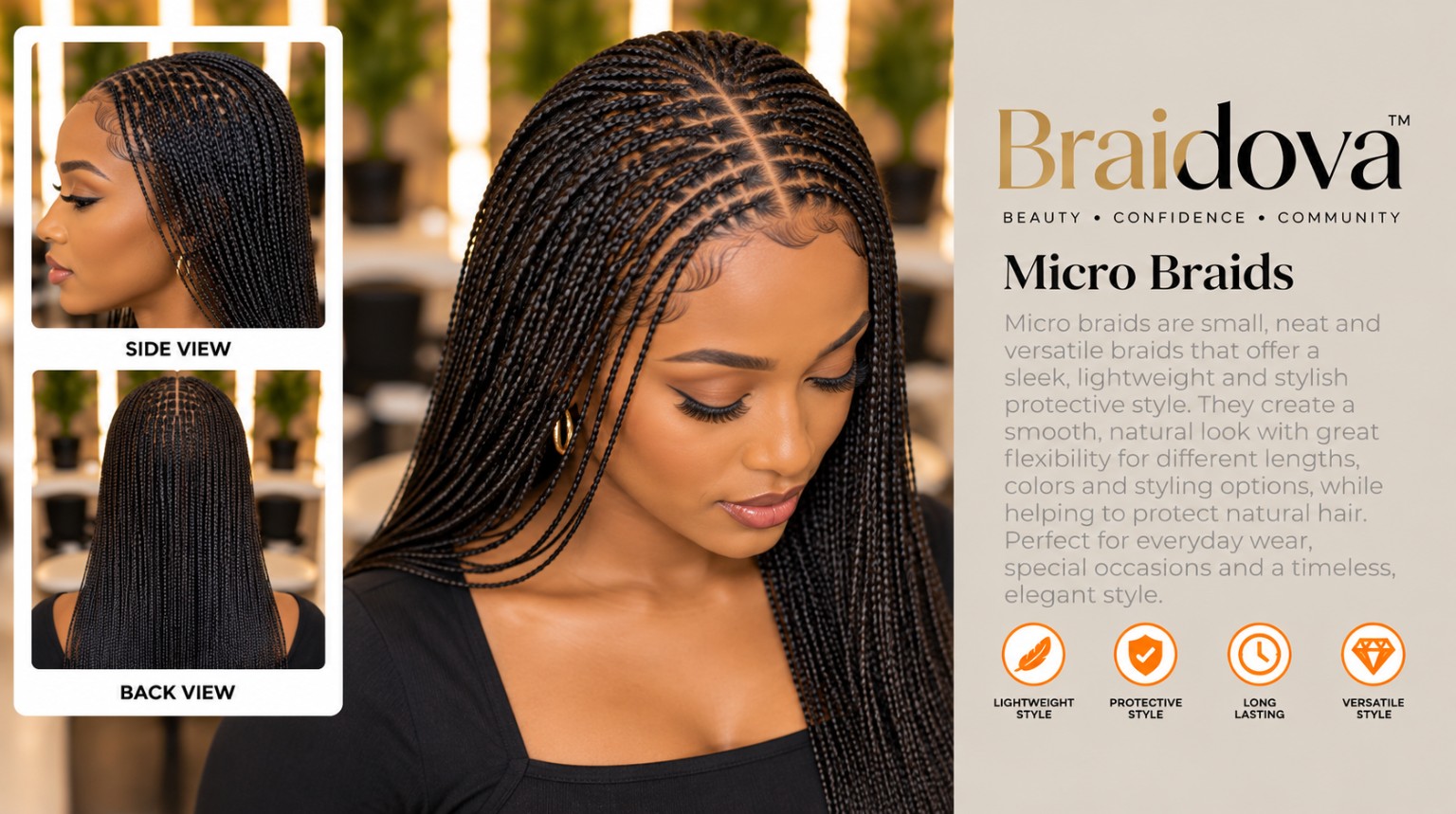 Braidova Micro / Tiny Braids hairstyle