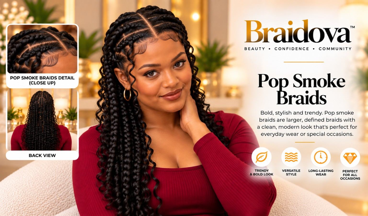 Pop Smoke Braids - Braidova visual reference